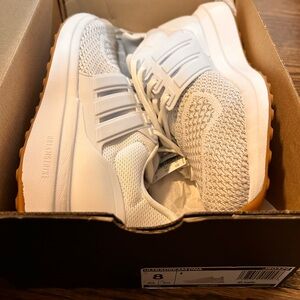 Adidas White and Light Blue Running Shoes